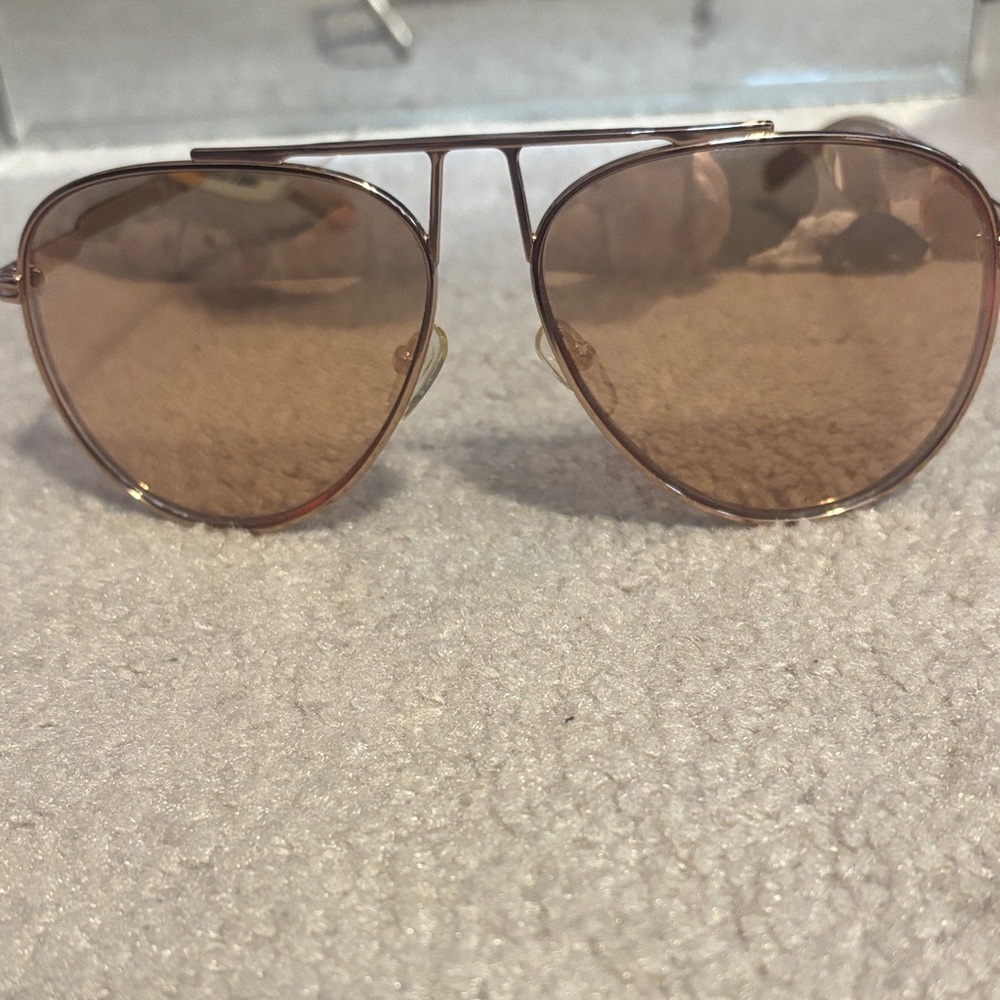 Diane Von Furstenberg Gold Aviator Sunglasses